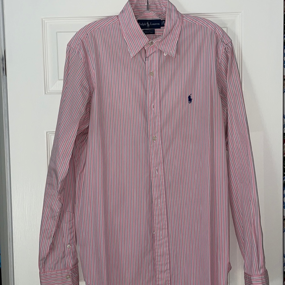 Ralph Lauren Pink Pin Stripe Button Up